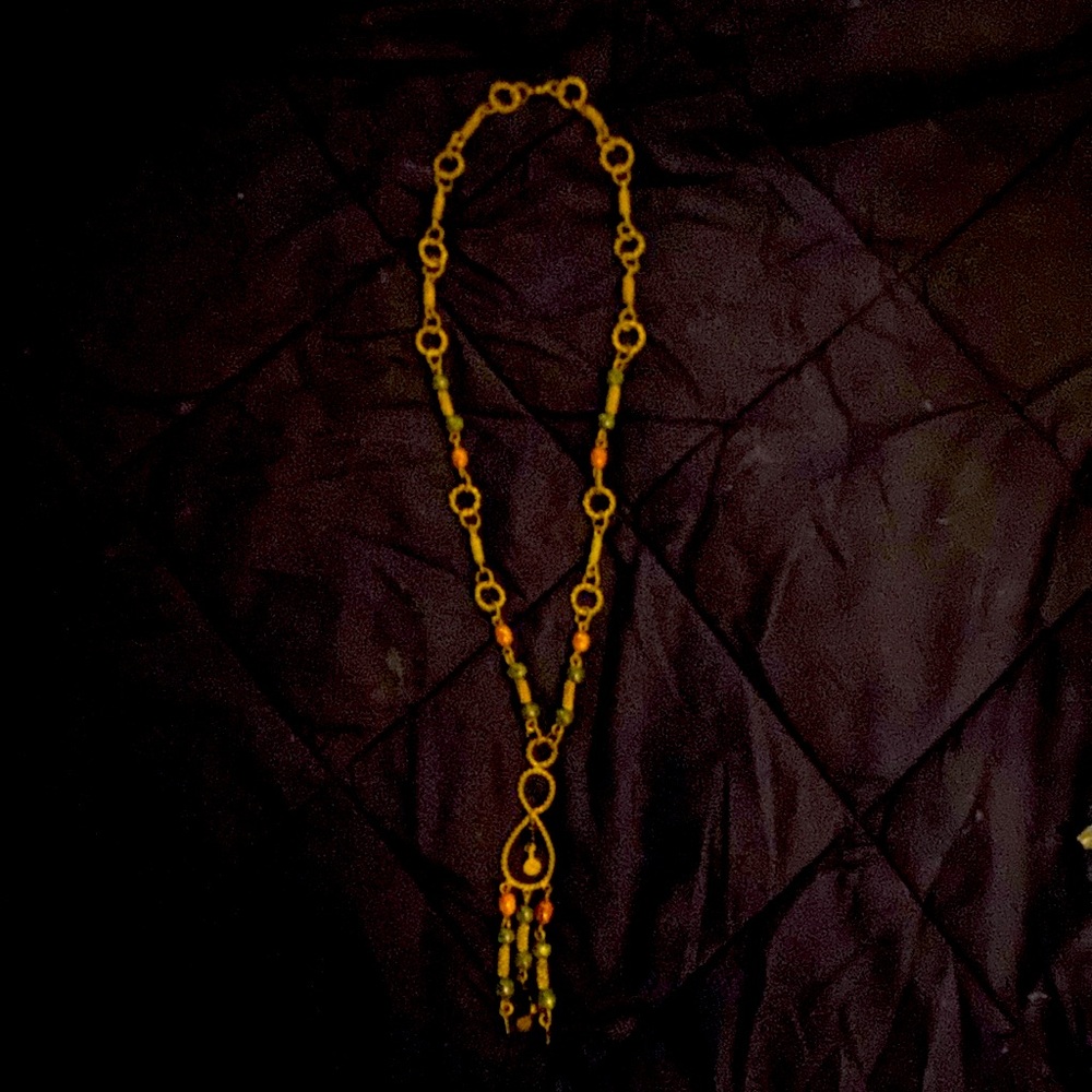 32” boho rope chain with beads